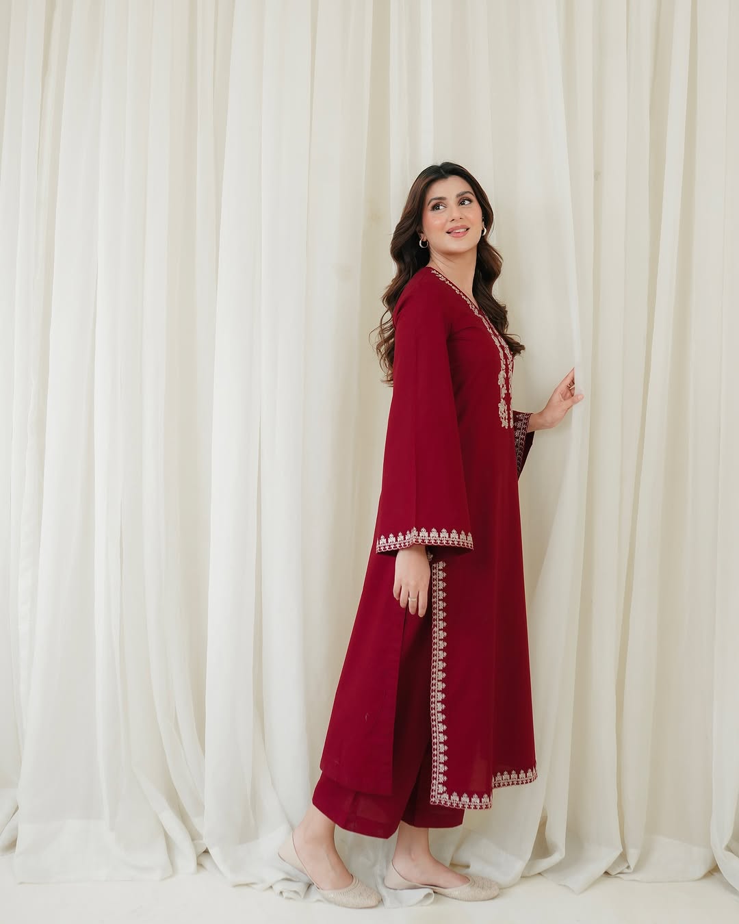 AGHA NOOR | 2PC | LINEN |