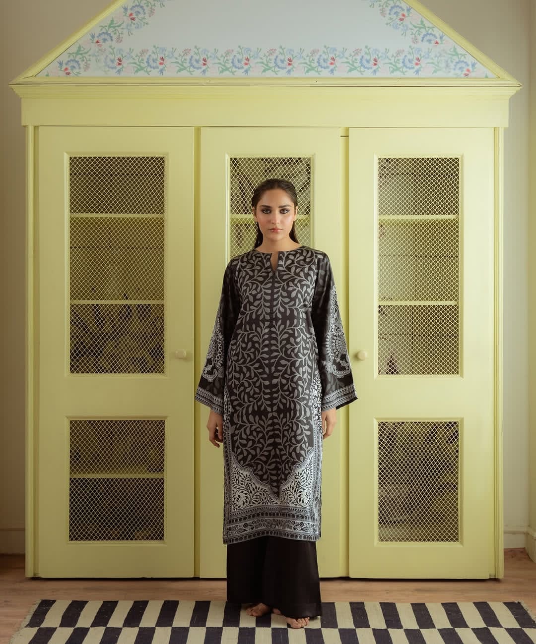 Komal Black Long Length (Digital 2 Pcs)