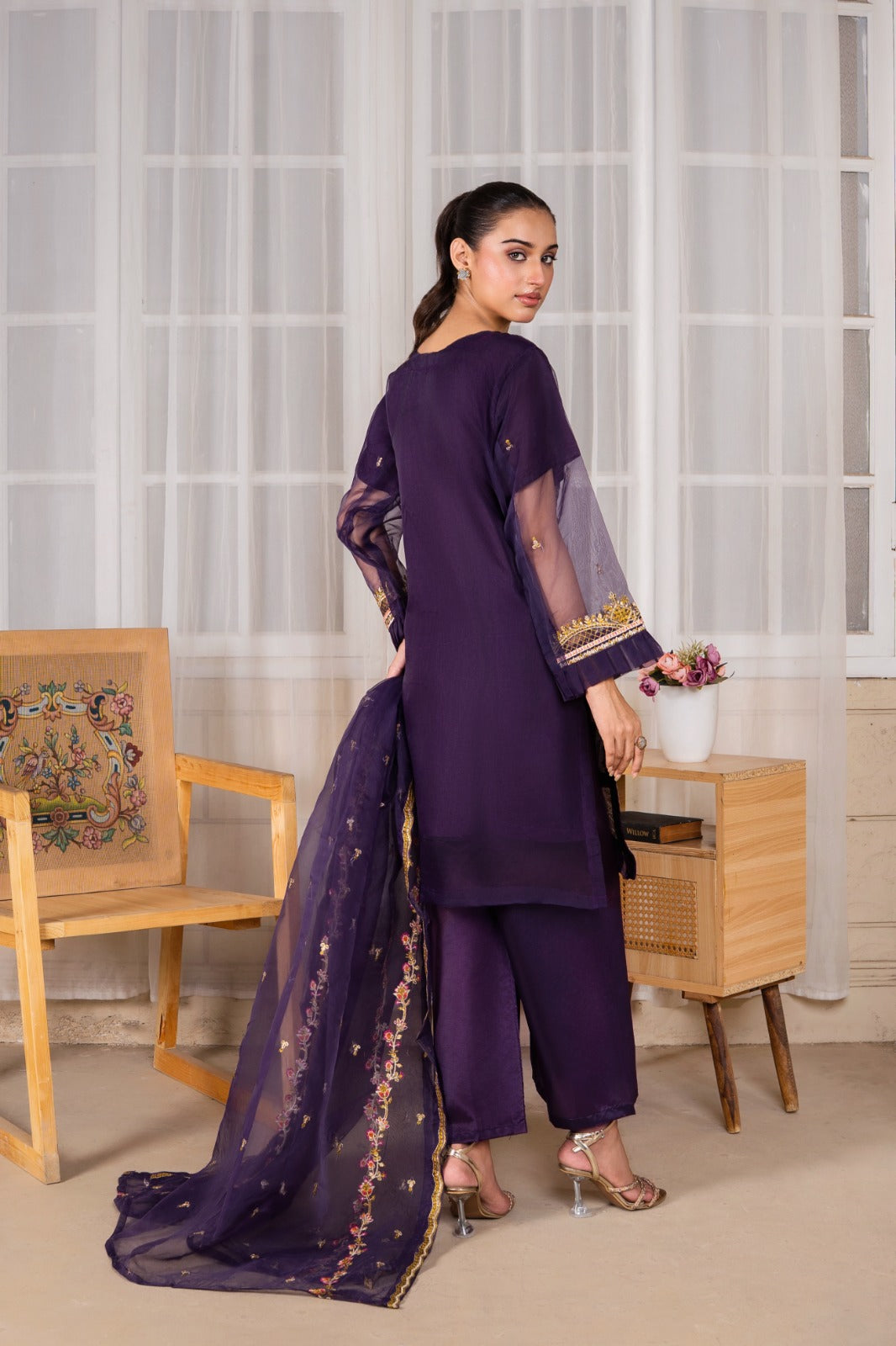Mehrou (Organza Embroided 3 PCs) Digital Printed | SUMMER FIT | PREMIUM STITCHED | PREMIUM FABRIC |
