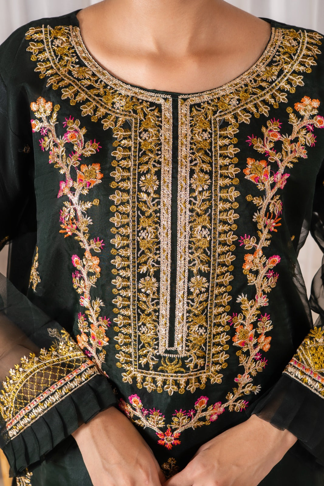 Mehrou (Organza Embroided 3 PCs) Digital Printed | SUMMER FIT | PREMIUM STITCHED | PREMIUM FABRIC |