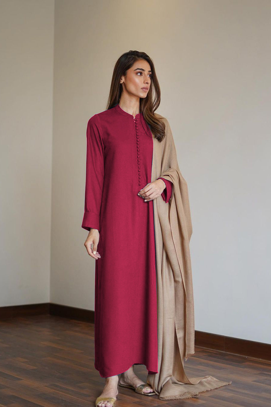 Raima 2 pc Coord Set Premium Fabric | Premium Lawn Stitched | Long Length -15001