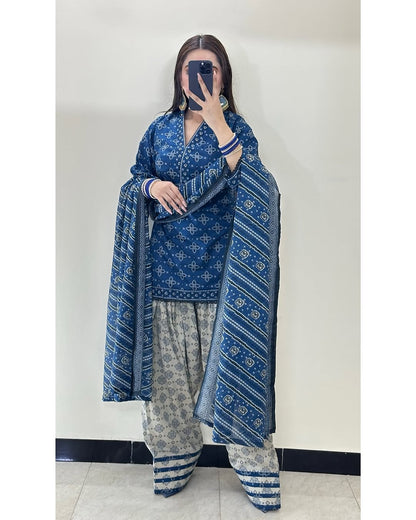 YOHO - Digital Printed 3 Pcs PREMIUM FABRIC | SUMMER FIT | STITCHED - 3215