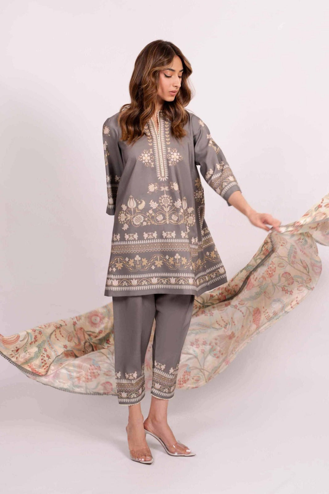 Floral |  3pc | Digital Printed  | PREMIUM STITCHED | PREMIUM FABRIC |