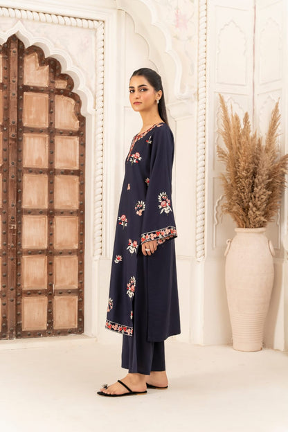 Elegant Embroidered Ensemble (Stitched 3-Piece)
