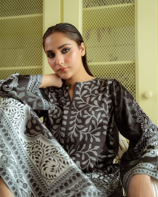 Komal Black Long Length (Digital 2 Pcs)