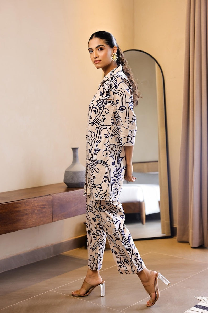 Human Being | Co-ord Set 2pc | Digital Printed | SUMMER FIT | PREMIUM STITCHED