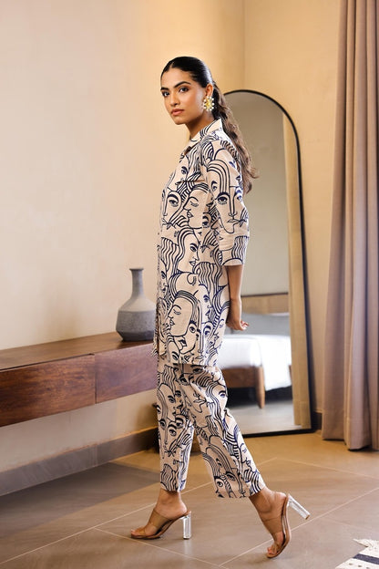 Human Being | Co-ord Set 2pc | Digital Printed | SUMMER FIT | PREMIUM STITCHED