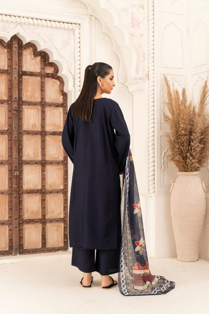 Elegant Embroidered Ensemble (Stitched 3-Piece)