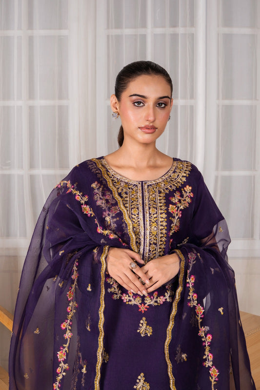 Mehrou (Organza Embroided 3 PCs) Digital Printed | SUMMER FIT | PREMIUM STITCHED | PREMIUM FABRIC |