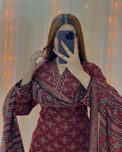 Tangy - Digital Printed 3 Pcs PREMIUM FABRIC | SUMMER FIT | STITCHED - 3216