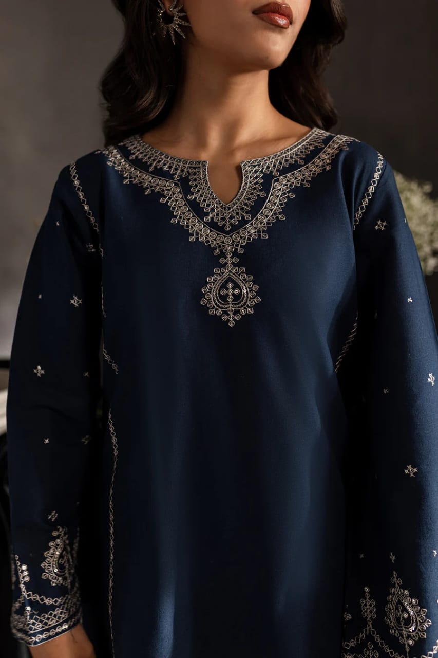 Sage Blue Embroided 2Pcs
