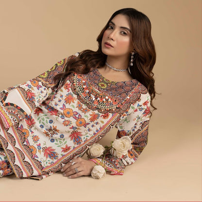 Kohenoor (Digital 2 Pcs) Stitched Summer Fit - Premium Quality Fabric