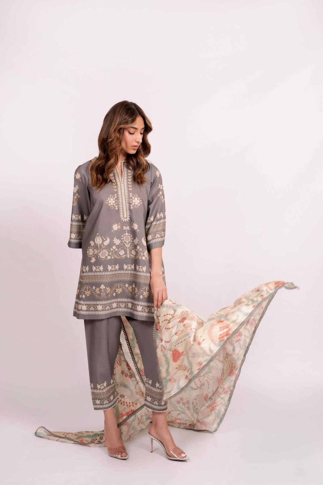Floral |  3pc | Digital Printed  | PREMIUM STITCHED | PREMIUM FABRIC |