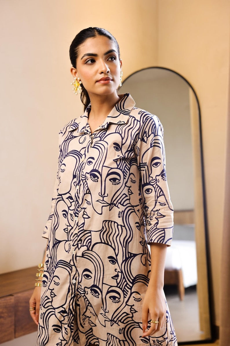 Human Being | Co-ord Set 2pc | Digital Printed | SUMMER FIT | PREMIUM STITCHED